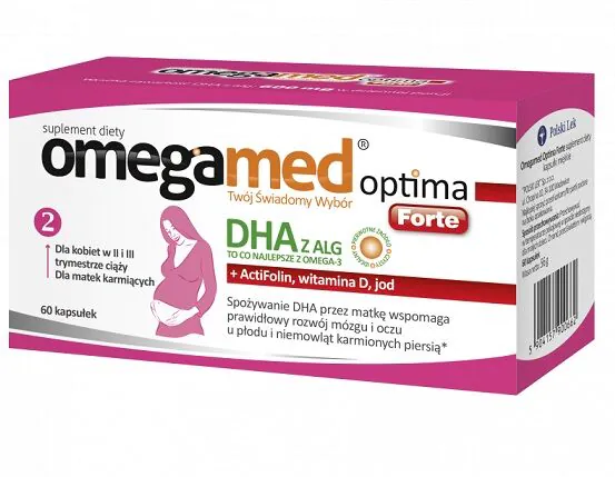 Omegamed Optima Forte, DHA iš dumblių moterims antrąjį ir trečiąjį nėštumo trimestrus bei žindyvėms, kapsulės