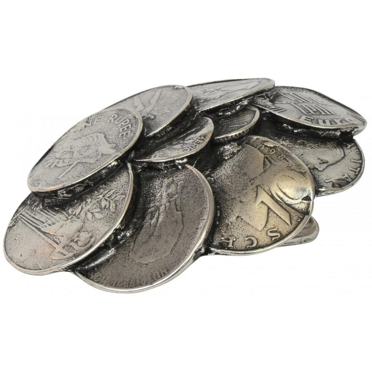 BELTINGER Gürtelschnalle Coins 4,0 cm - Buckle Wechselschließe Gürtelschließe 40mm - Gürtel bis
