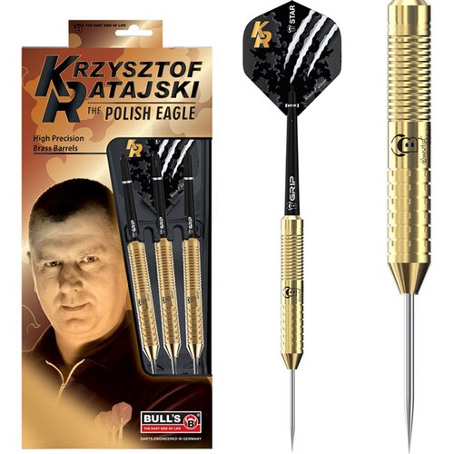 BULL'S DARTPFEIL KRZYSZTOF RATAJSKI BRASS GOLD STEEL DART