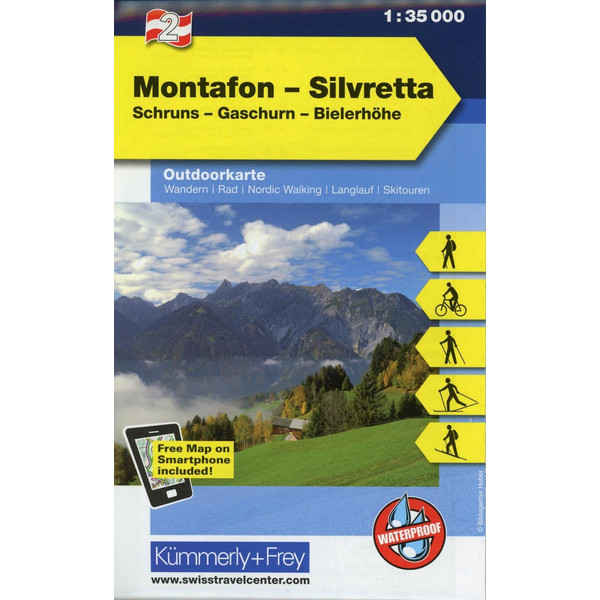 KuF Österreich Outdoorkarte 02 Montafon - Silvretta 1 : 35 000 - Wanderkarte