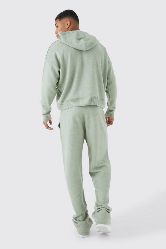 Kastiger Strick-Hoodie