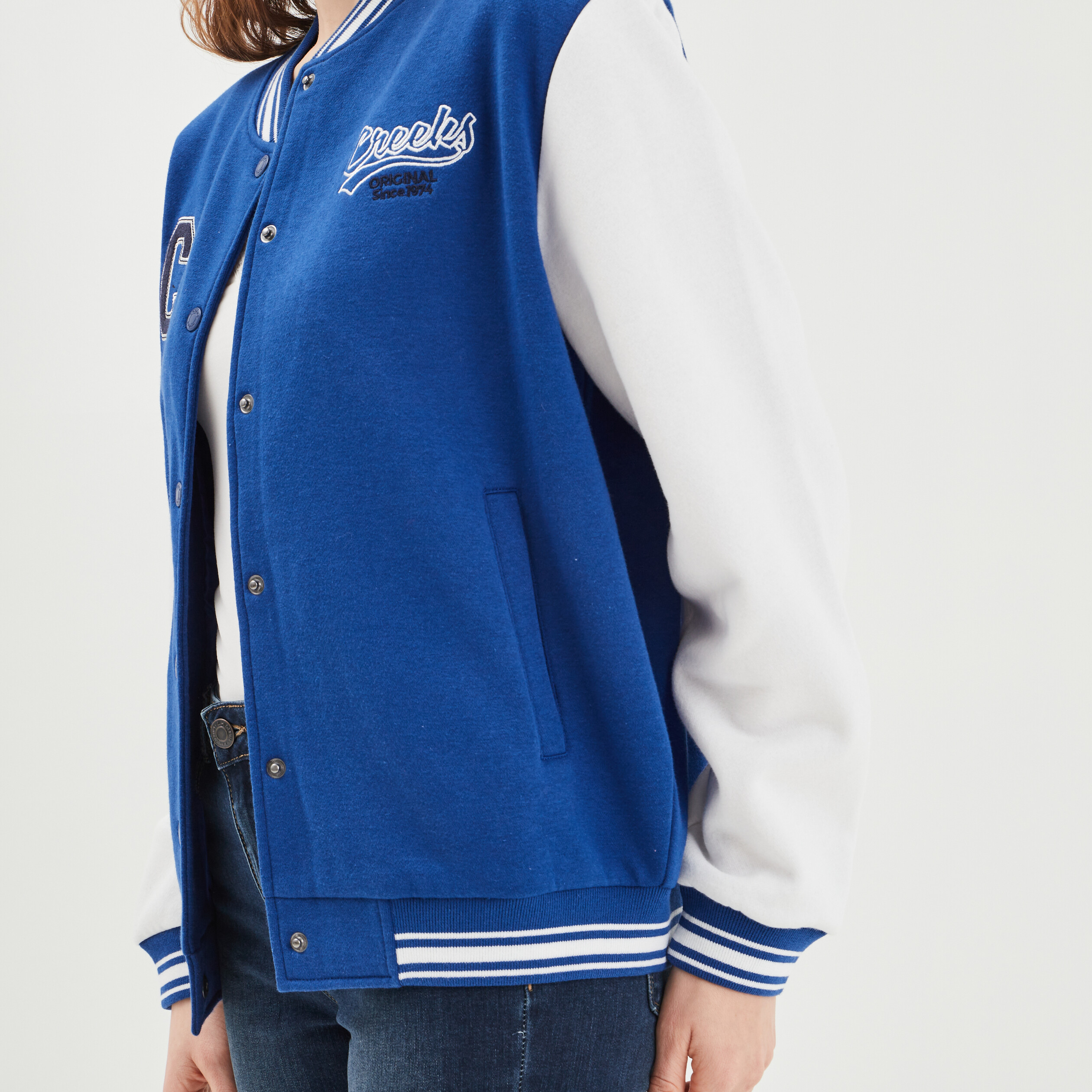 Veste teddy droite Creeks bleu femme | La Halle