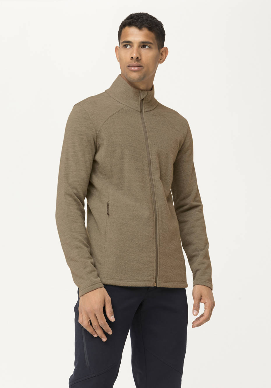 Leichte Wollfleece-Jacke aus reiner Bio-Merinowolle