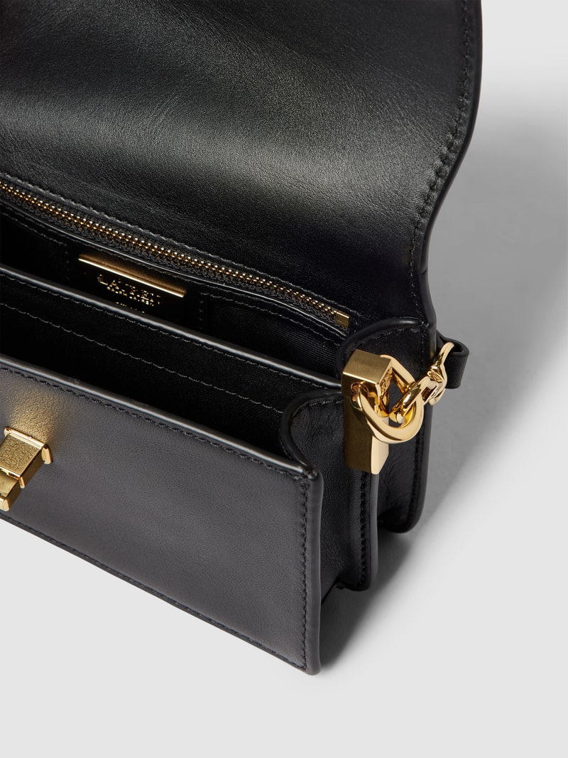 Crossbody Bag mit Label-Applikation Modell 'TAYLER' in schwarz