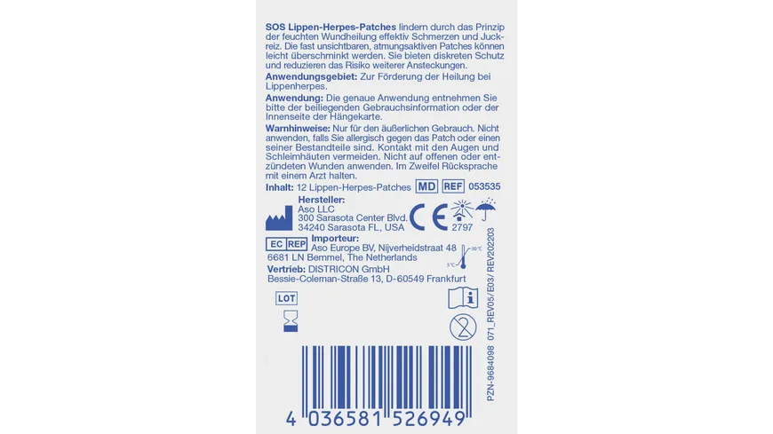 SOS Lippen-Herpes-Patch