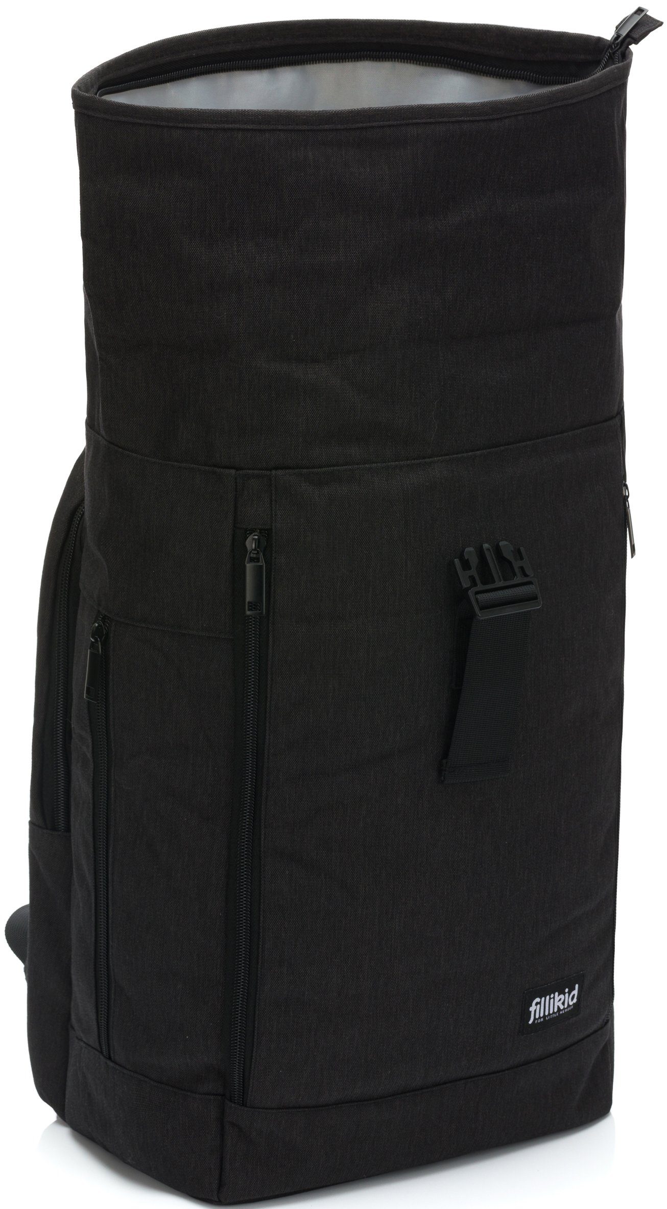Fillikid Wickelrucksack Dublin, schwarz, mit Wickelauflage