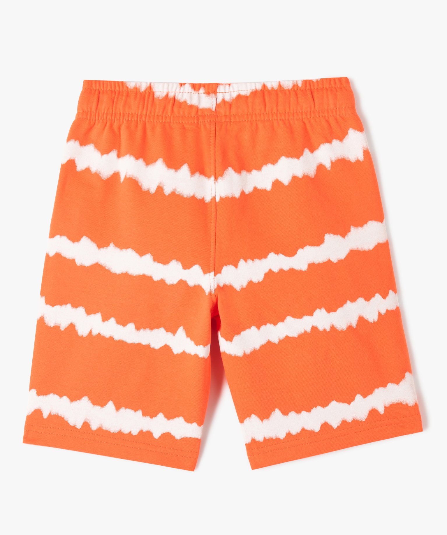 Bermuda Garçon en maille à taille élastiquée orange | GEMO