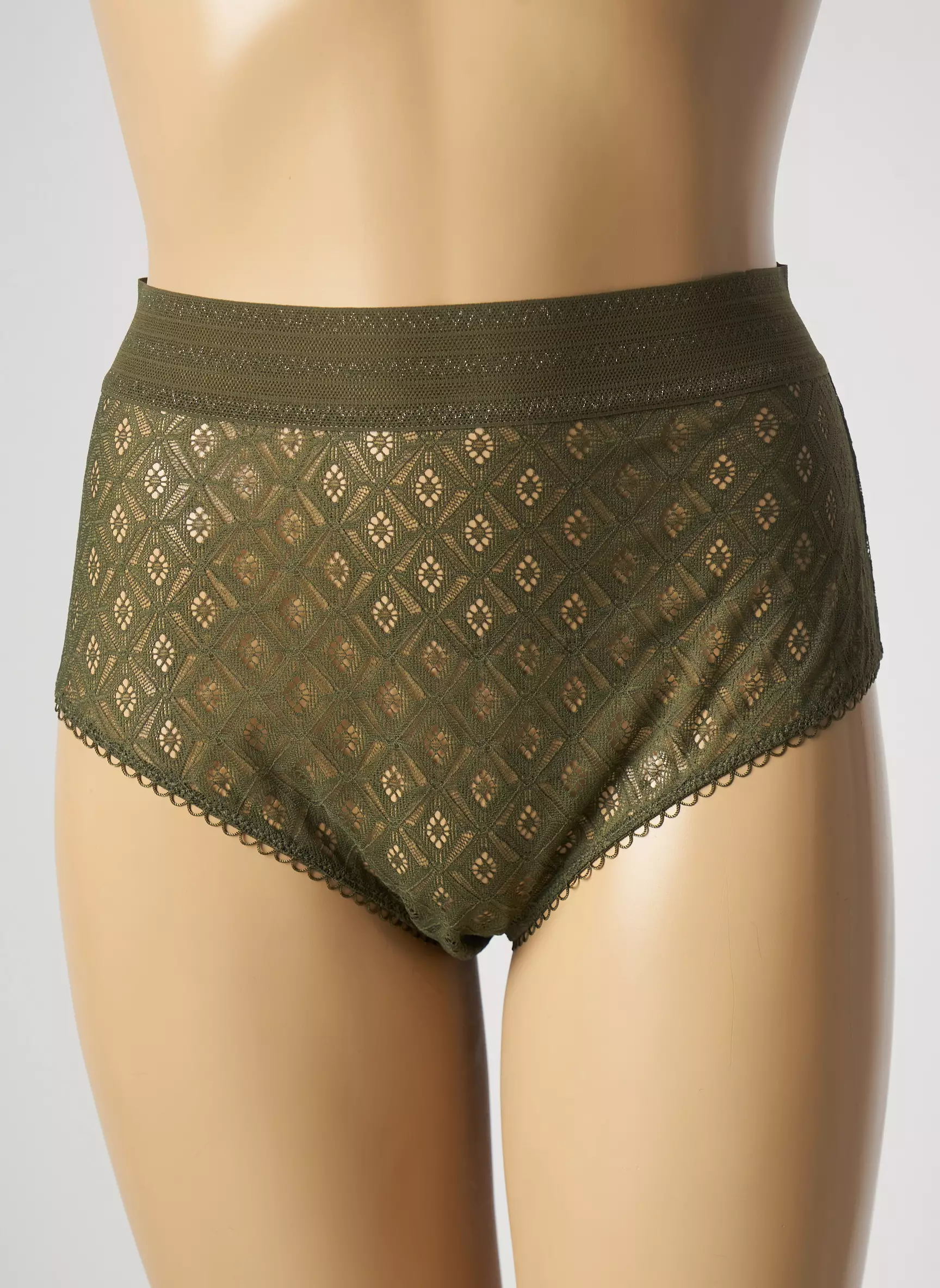Simone X Simone Perele Culottes Hautes Femme couleur vert