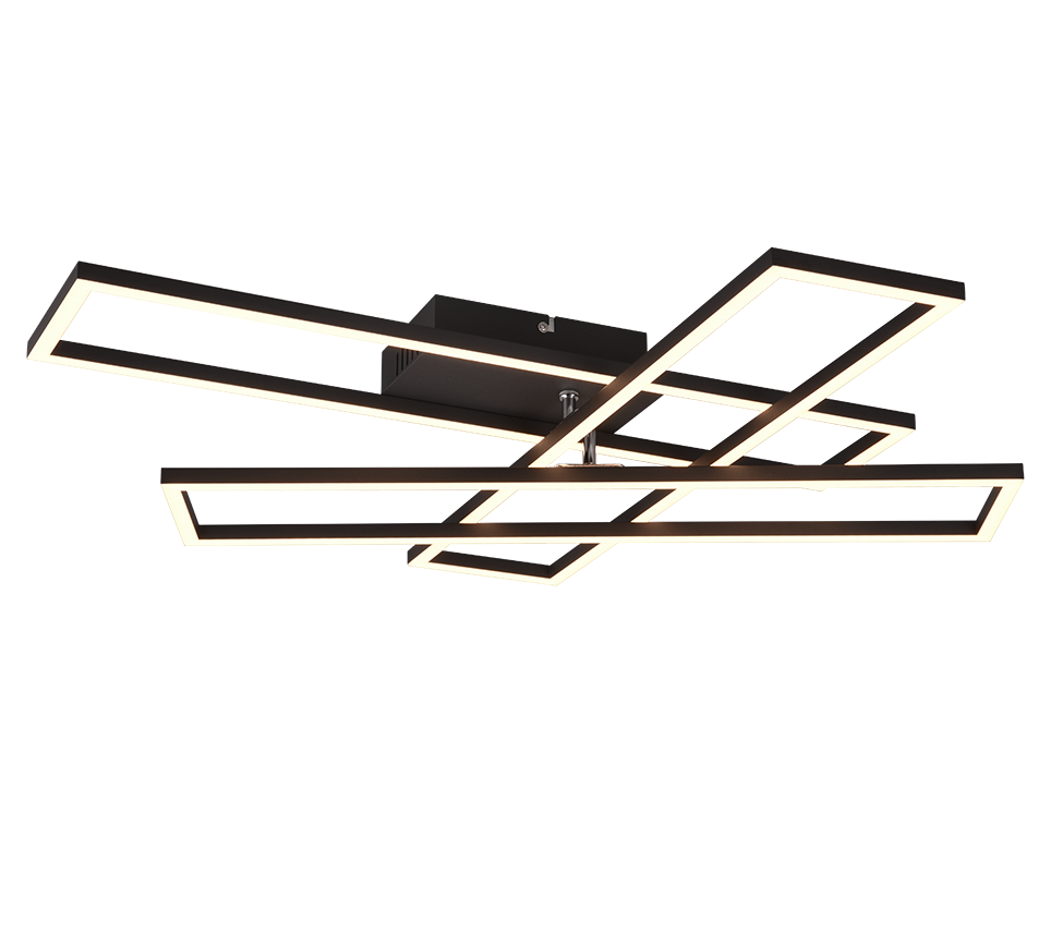 Reality Leuchten LED Deckenleuchte Corso Schwarz