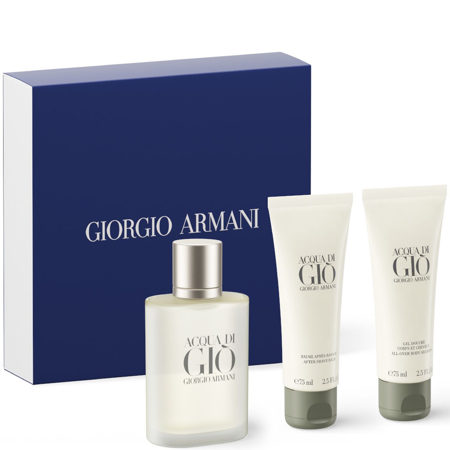 Giorgio Armani Acqua Di Giò Coffret Eau de Toilette 50 ml + Baume Après-Rasage 75 ml + Gel Douche 75 ml