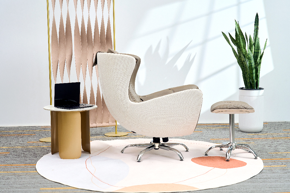 Happy Home elektrischer Massagesessel mit Hocker, Heizfunktion, Lautsprecher & 3D Mechanismus HWP71-BRN braun