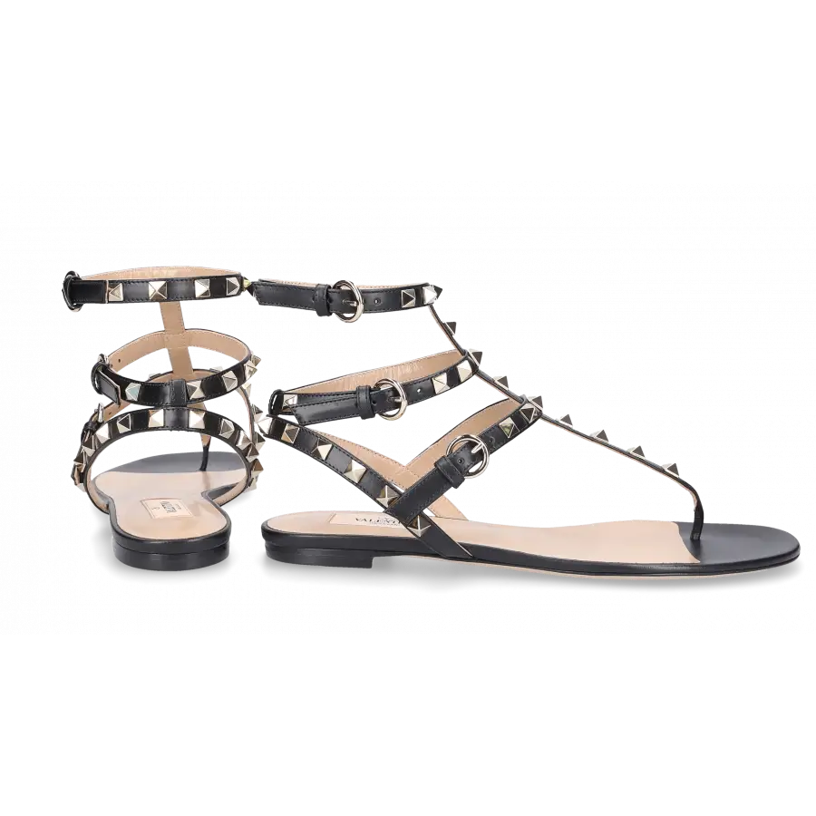 Valentino Garavani - Zehentrenner ROCKSTUD Nieten - schwarz