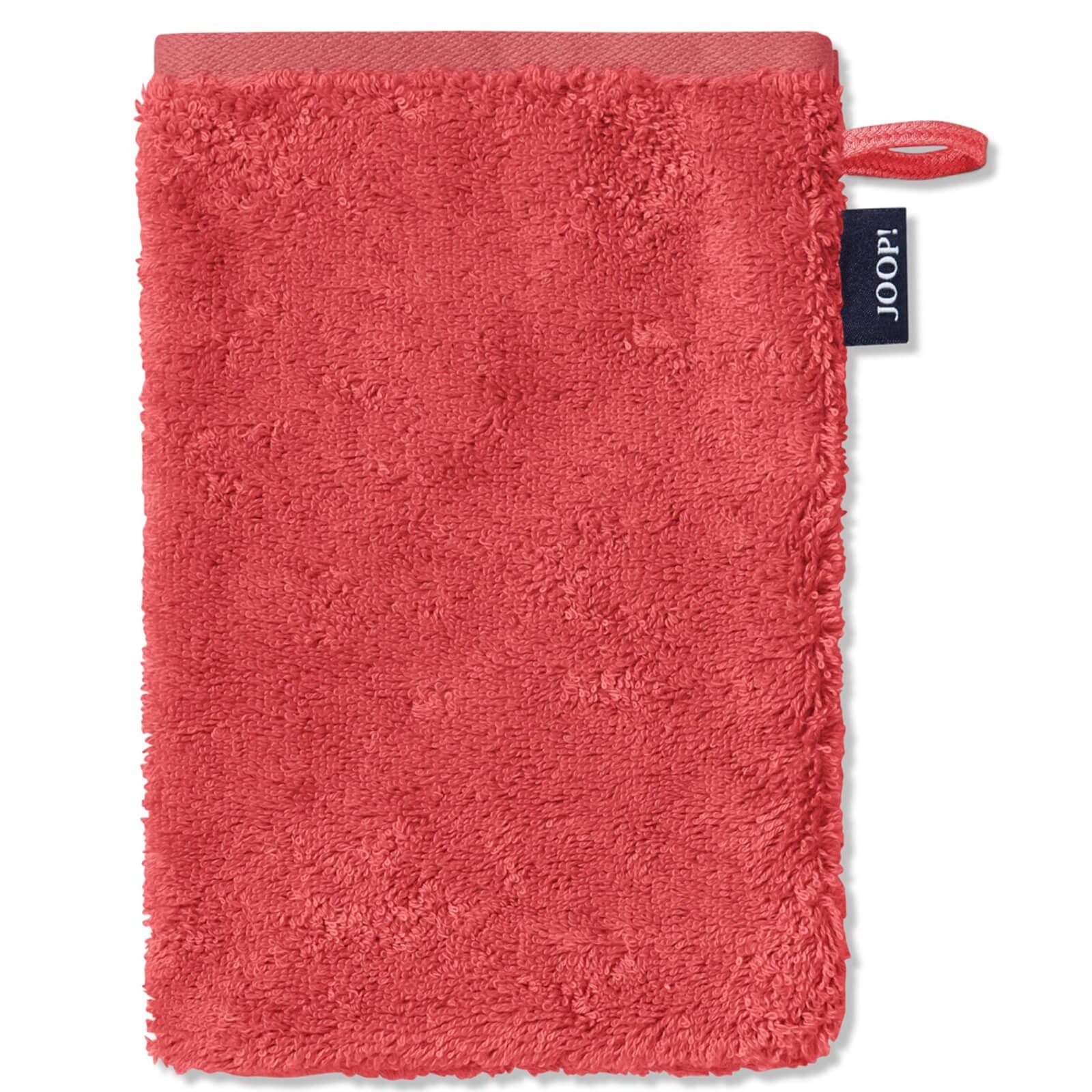 Joop! Handtuch Waschhandschuh Shades Stripe Coral 1687 22, Walkfrottier (1-St), Querstreifen, Flauschig