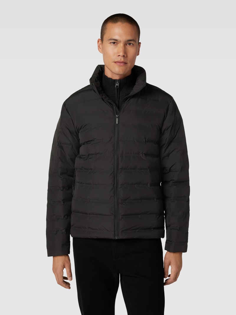 Steppjacke mit Reißverschluss in schwarz