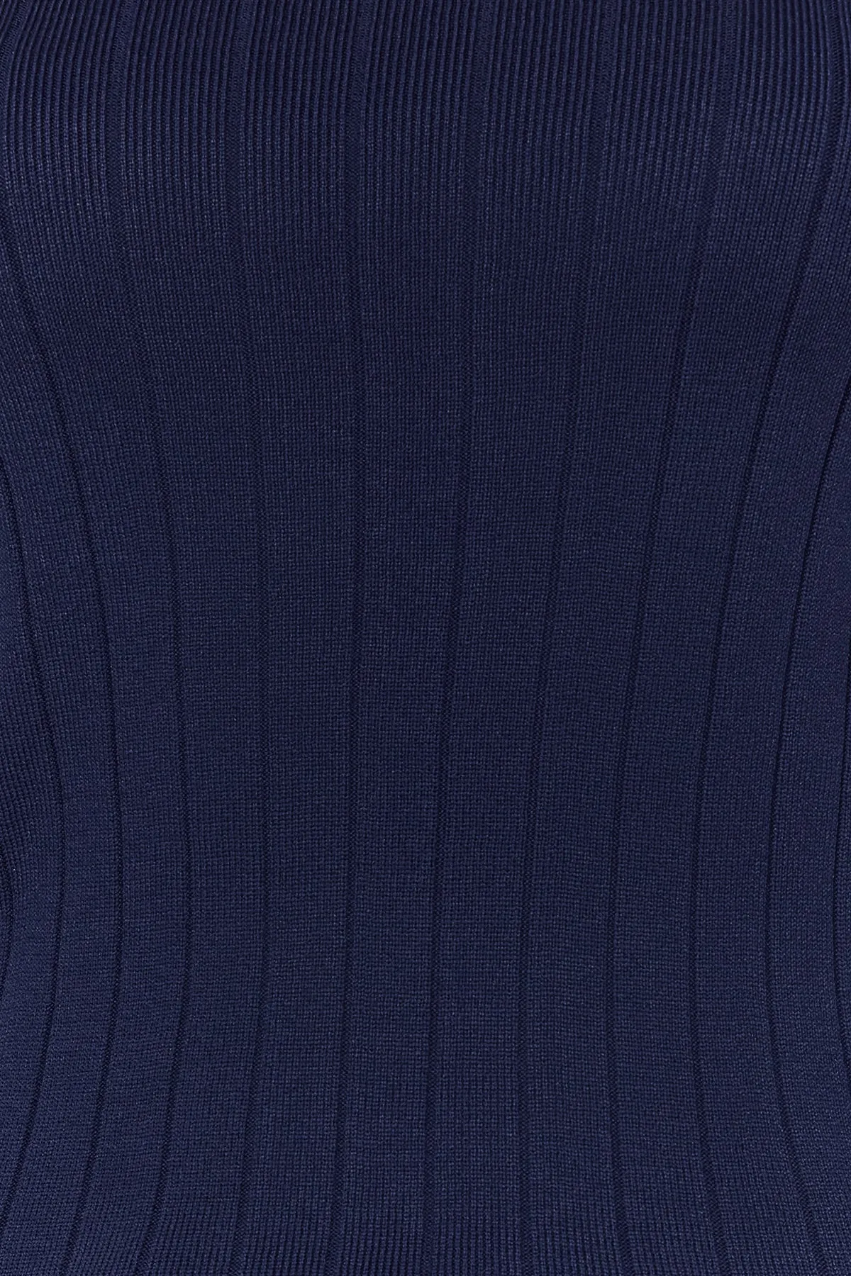 Trendyol Collection  Marineblauer Strickpullover mit gerafftem quadratischem Kragen TWOAW21KZ0649