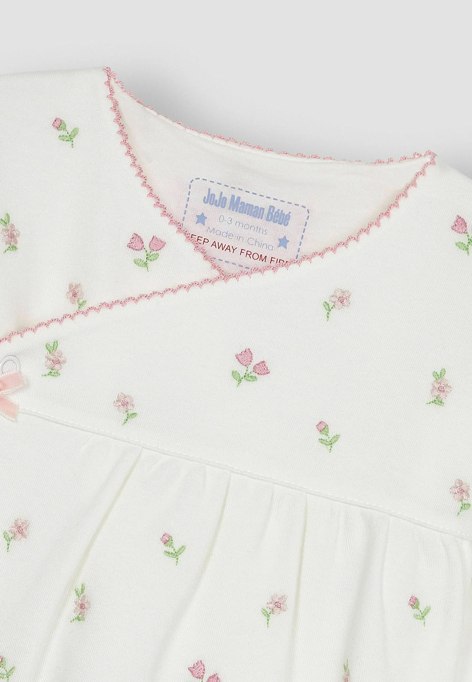 JoJo Maman Bébé FLORAL EMBROIDERED PRETTY REGULAR FIT SET - Gorro