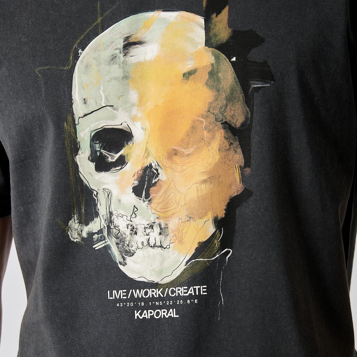 NAINT  T-shirt noir homme 100% coton