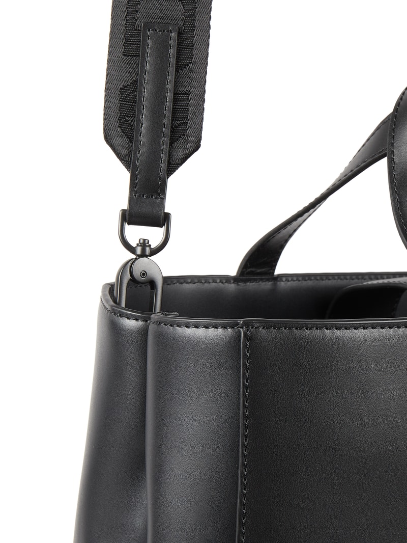 Tote Bag aus Leder in schwarz