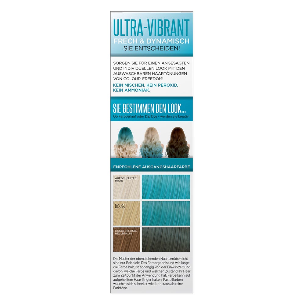 Colour Freedom Ultra Vibrant Tropical Aqua 150 ml