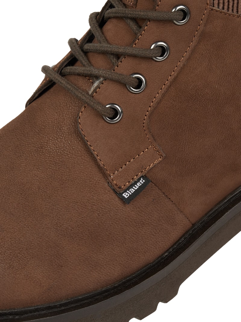 Boots aus Leder in beige