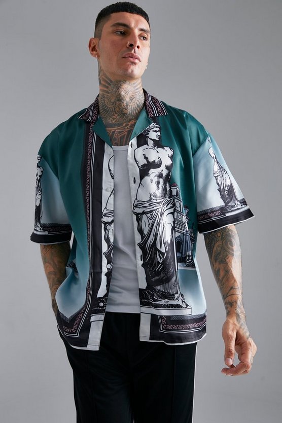 Oversize Satin-Hemd