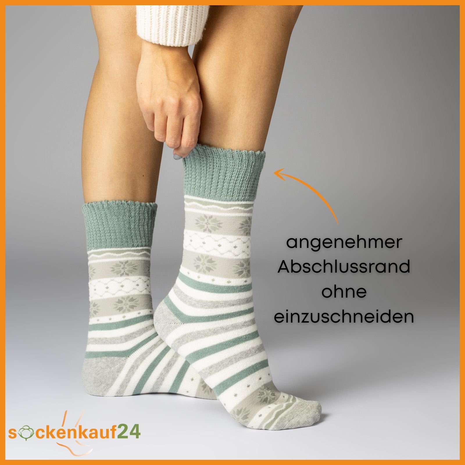 sockenkauf24 Thermosocken 6 oder 12 Paar Damen Wintersocken Damensocken mit Innenfrottee (38204, 6-Paar, 39-42) WP