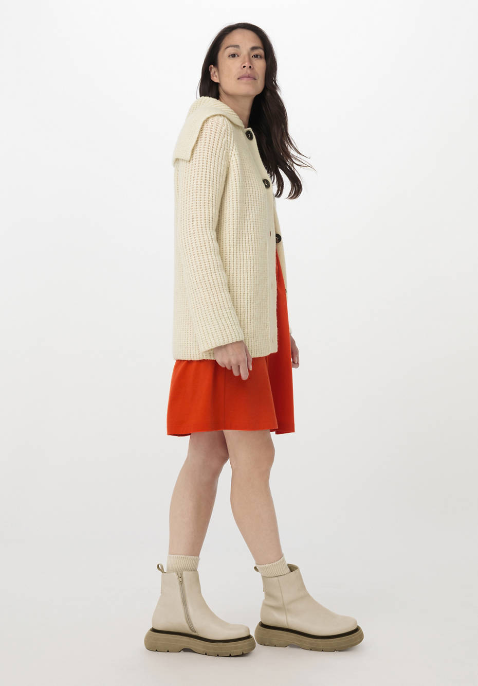 Mini-Kleid aus Bio-Baumwolle mit Bio-Merinowolle