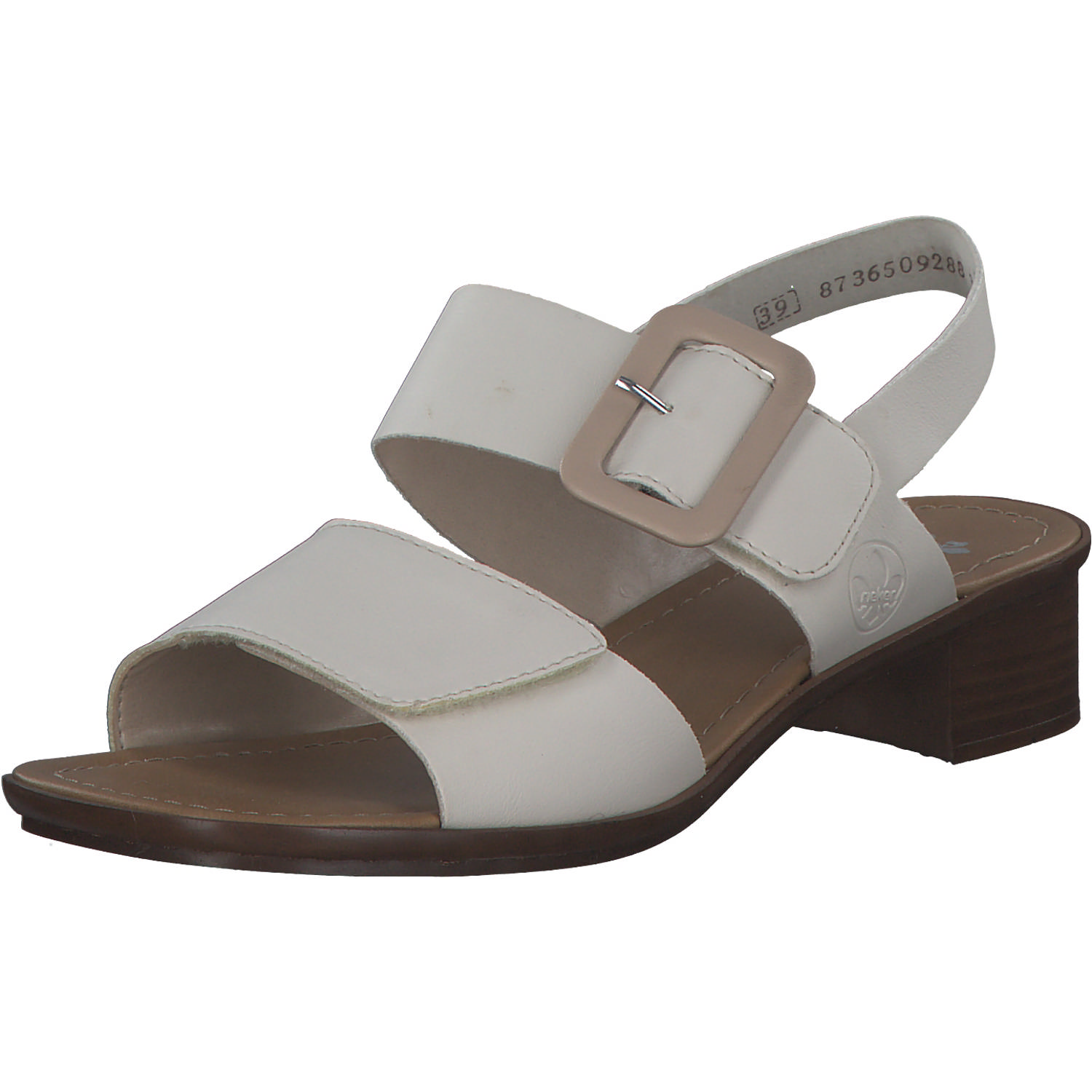 Rieker 62663, Plateau-Sandaletten, Damen, porzellan