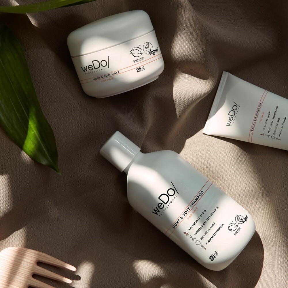 wedo Après-shampoing Vegan Légèreté et Douceur pour cheveux fins Après-shampooing vegan sans silicone sans colorants pour cheveux fins