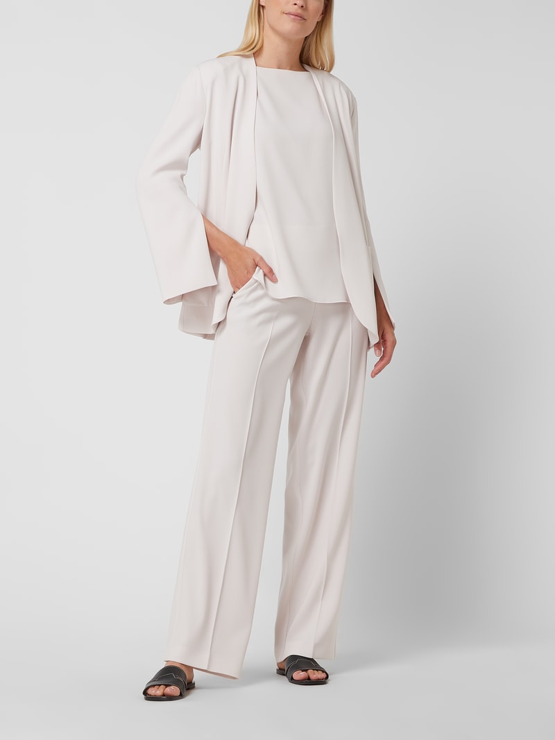 Blazer aus Krepp in ecru
