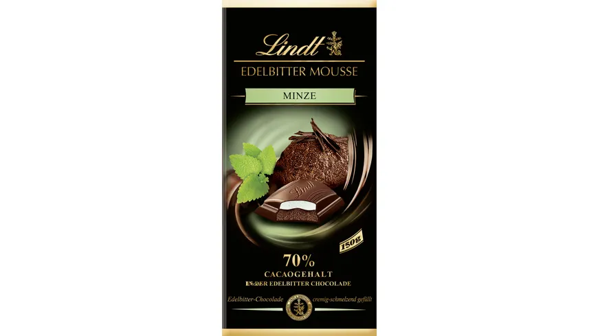 Lindt Edelbitter Mousse Minze 150 g