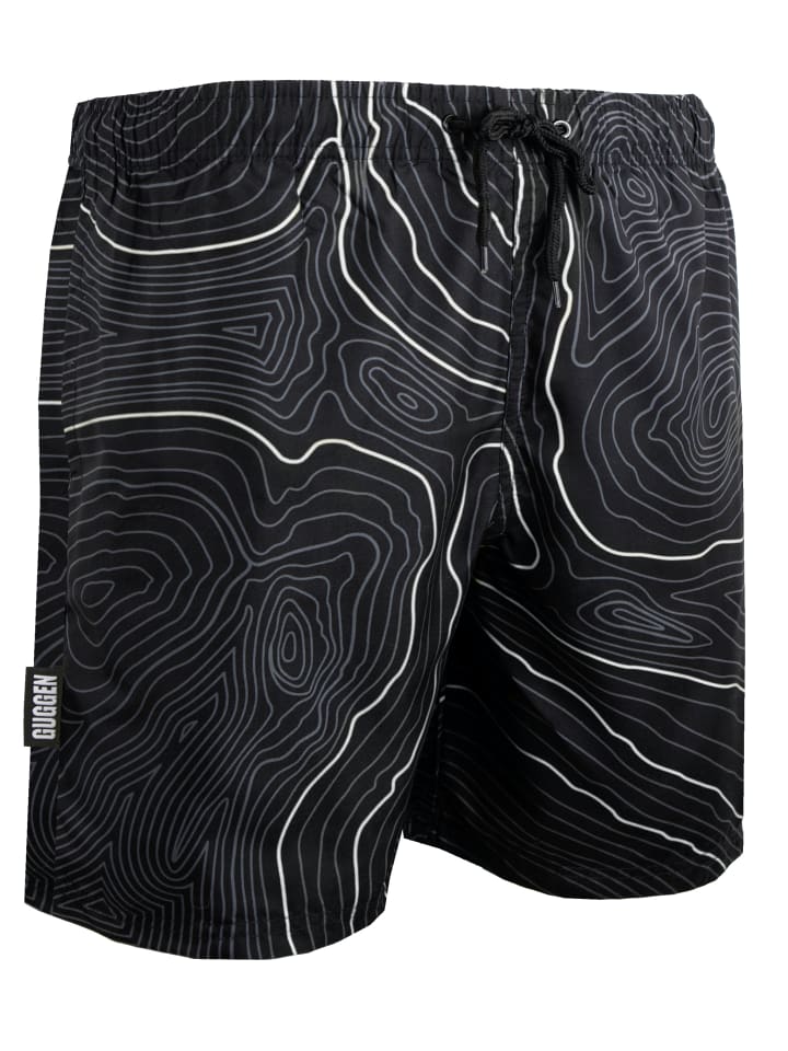 GUGGEN MOUNTAIN Badehose Linien in Weiß günstig kaufen