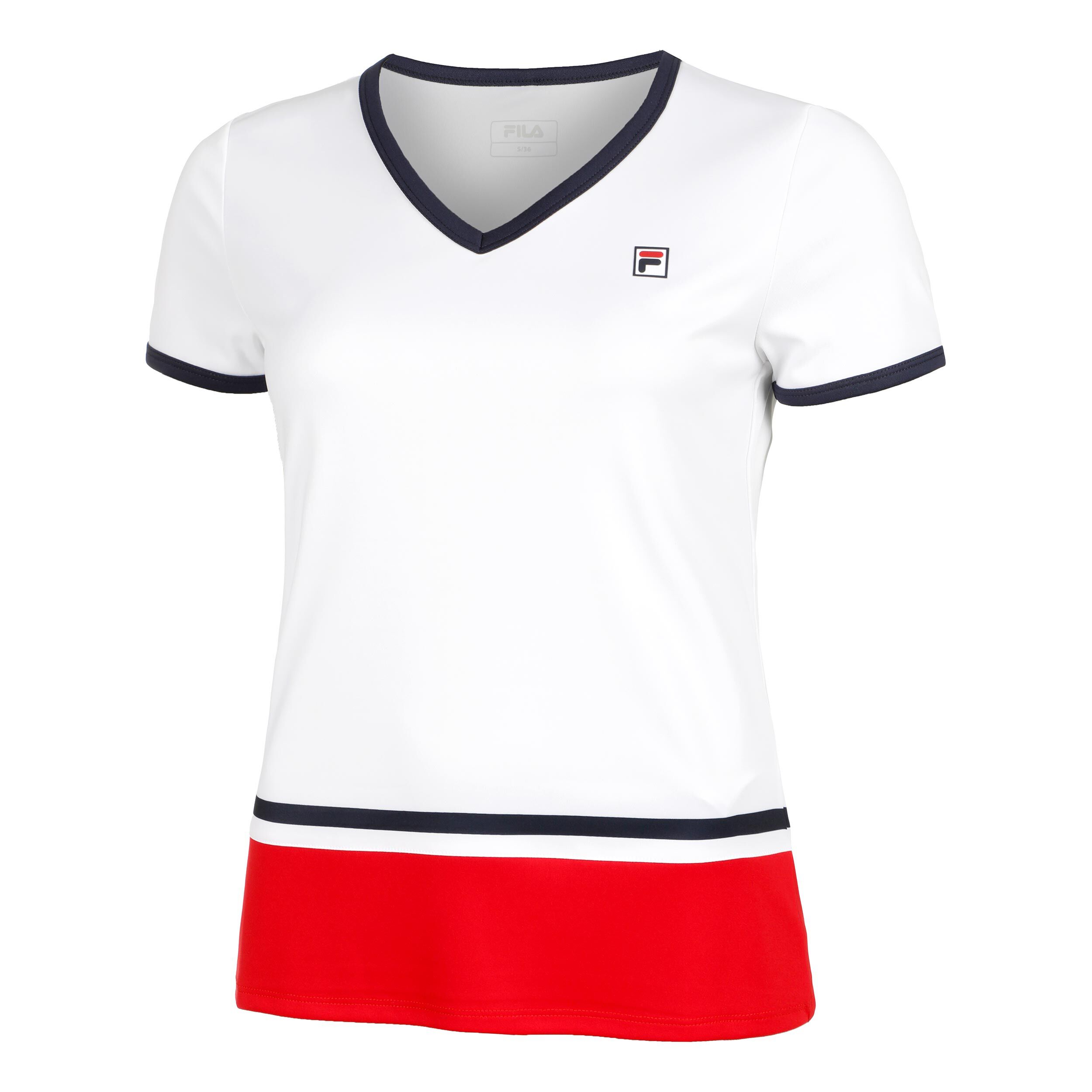 Elisabeth T-Shirt Damen - Weiß, Rot