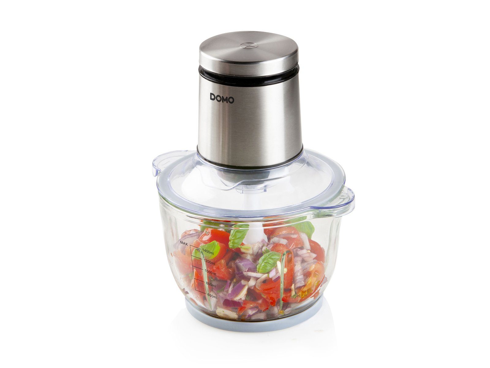 Domo Zerkleinerer, 400 W, Elektrischer Food Chop-per Mehrzweck Zwiebel Gemüse-Schneider Mixer