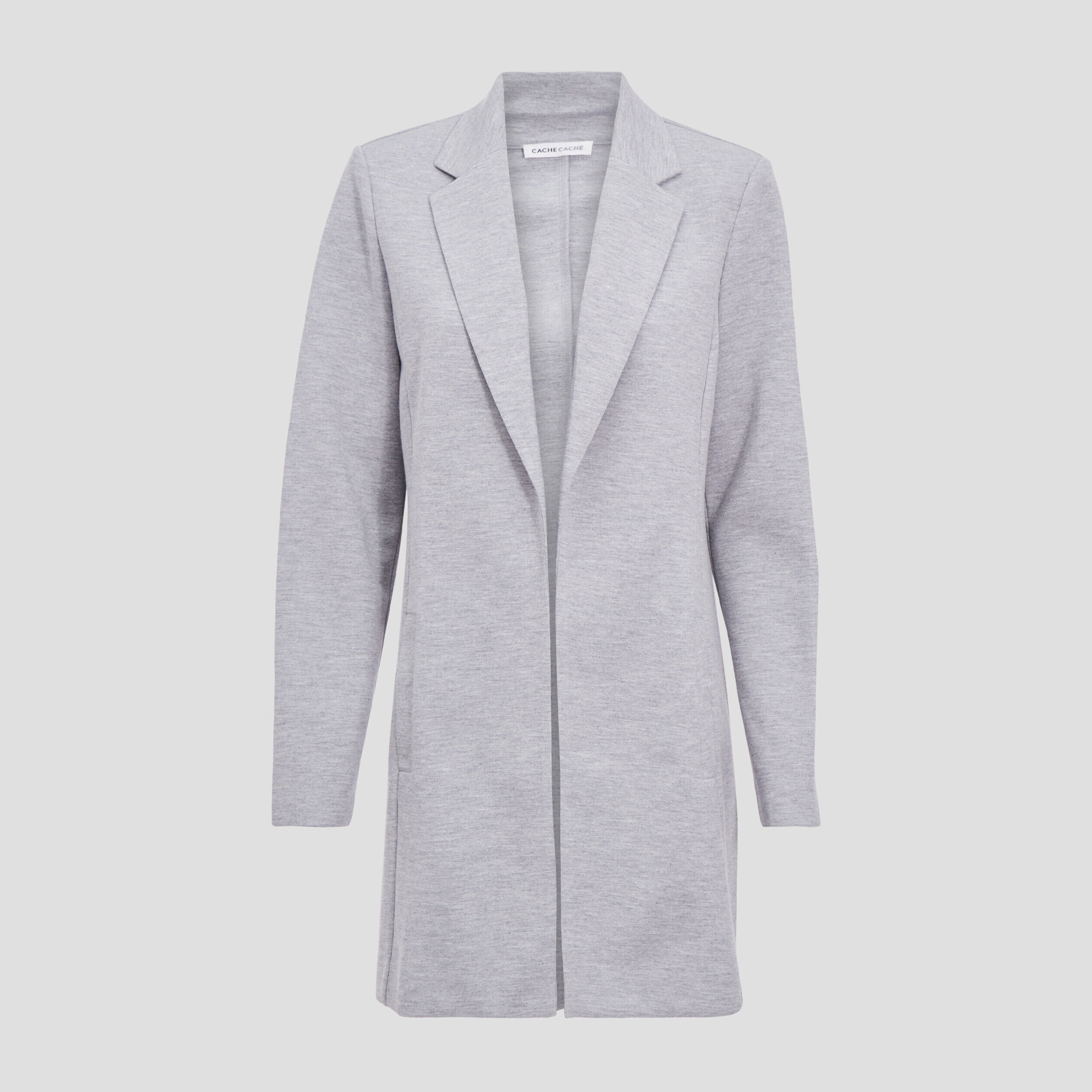 Veste blazer avec manches longues gris clair femme | Cache Cache