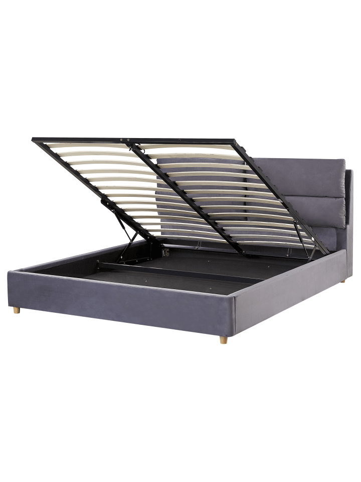 Beliani Doppelbett BATILLY in Grau - (W) 174 x (H) 105 x (L) 224 cm günstig kaufen onesize