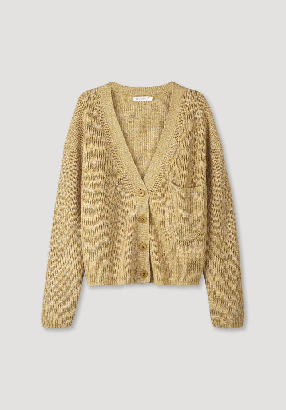 Cardigan aus Bio-Baumwolle mit Leinen