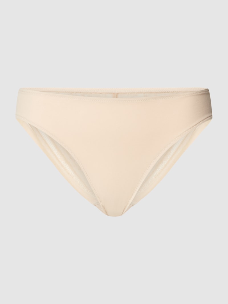 Slip mit Spitzeneinsatz Modell 'INVISIBLE LACE' in sand