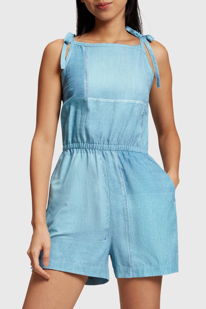 Denim Not Denim Playsuit mit Print