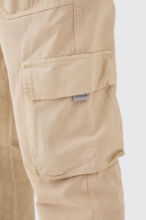 Slim-Fit Cargo-Jogginghose mit elastischem Bund und Logo
