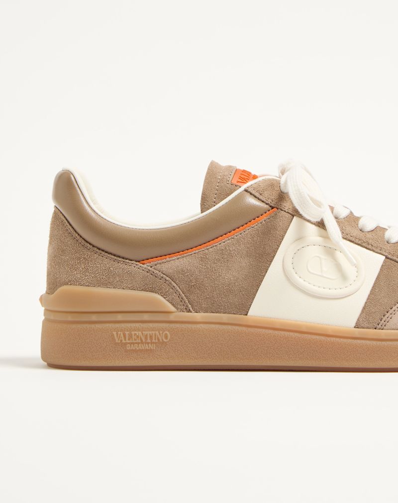 Baskets basses Upvillage en cuir fendu et cuir de veau nappa