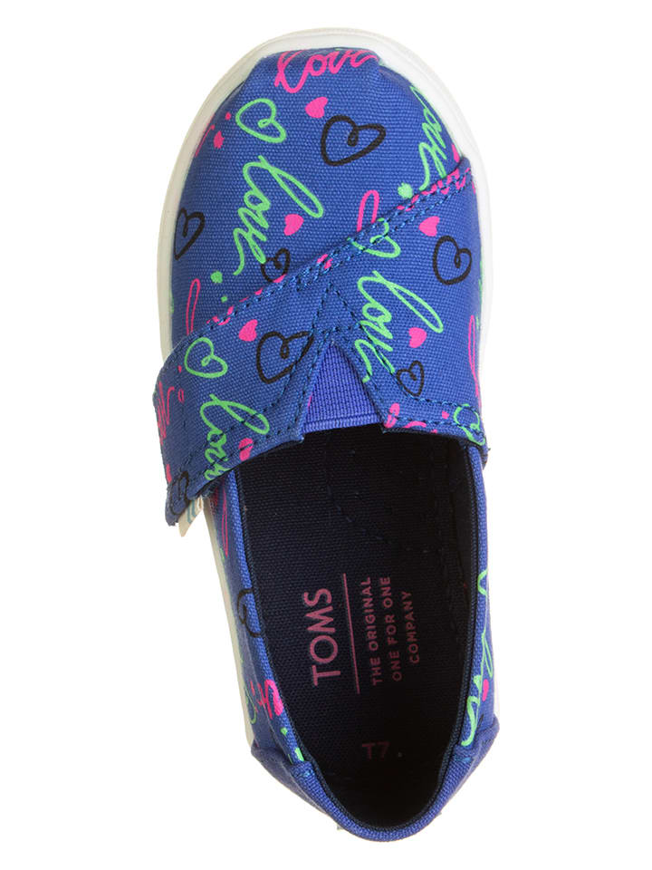 TOMS Slipper in Blau/ Bunt günstig kaufen