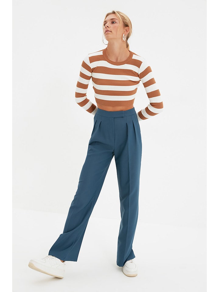 trendyol Marlenehose in Blau günstig kaufen