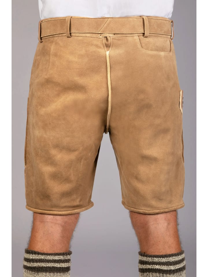 Edelnice Kurze Hirschlederhose Moritz in braun günstig kaufen