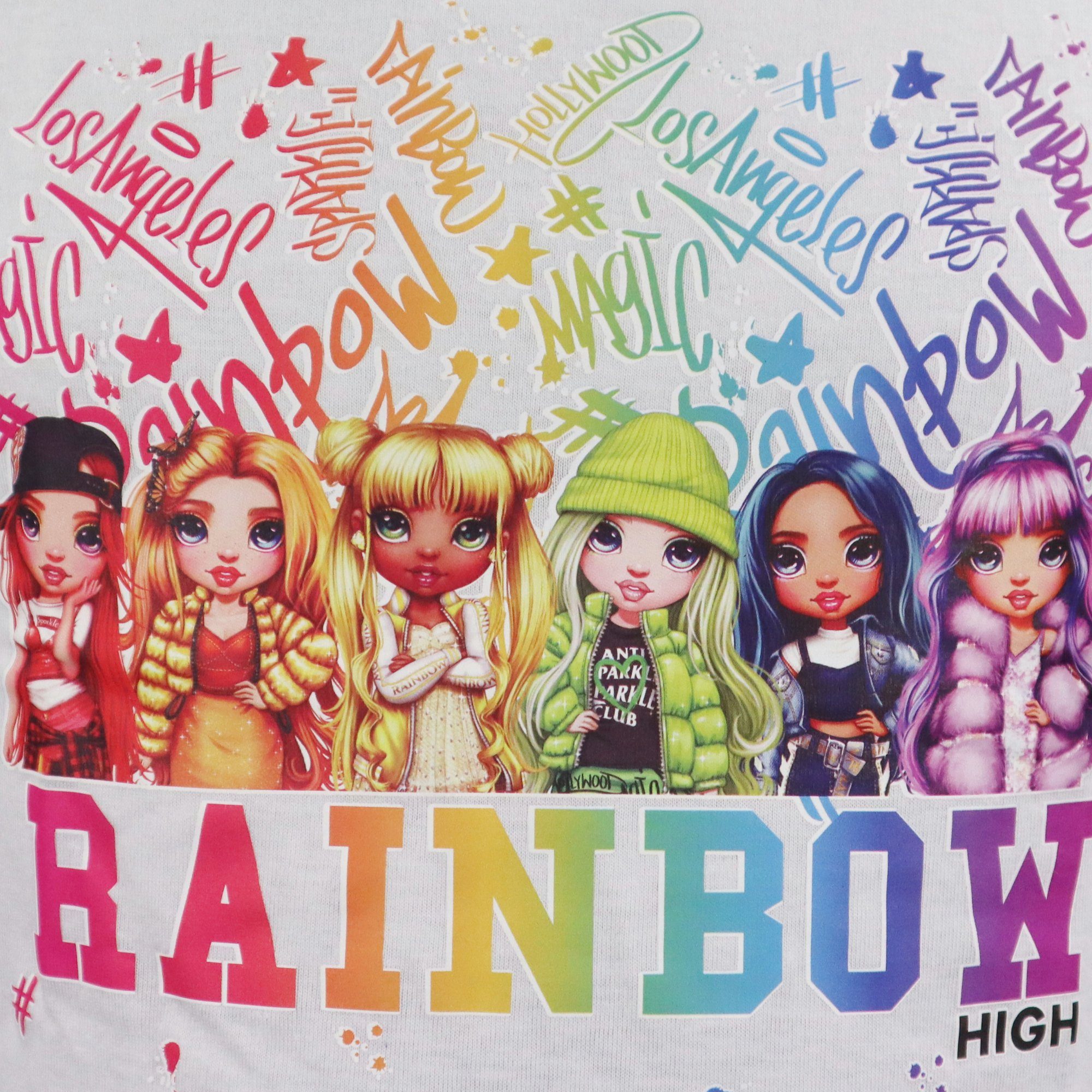 Rainbow High Sommerkleid RainbowHigh Girls Mädchen Kinder Kleid Gr. 104 bis 134, 100% Baumwolle