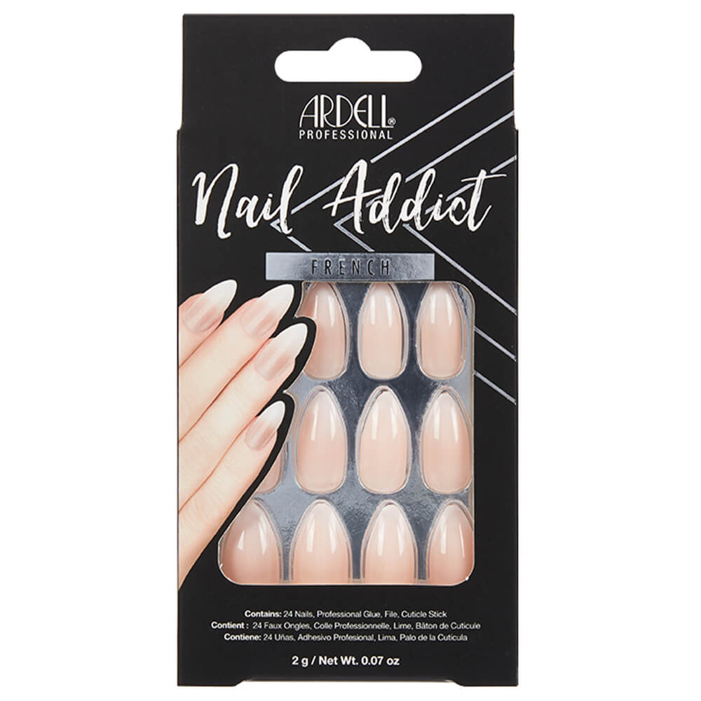 Ardell Nail Addict Ombre French Faux-ongles prêt à poser Ardell avec accessoires