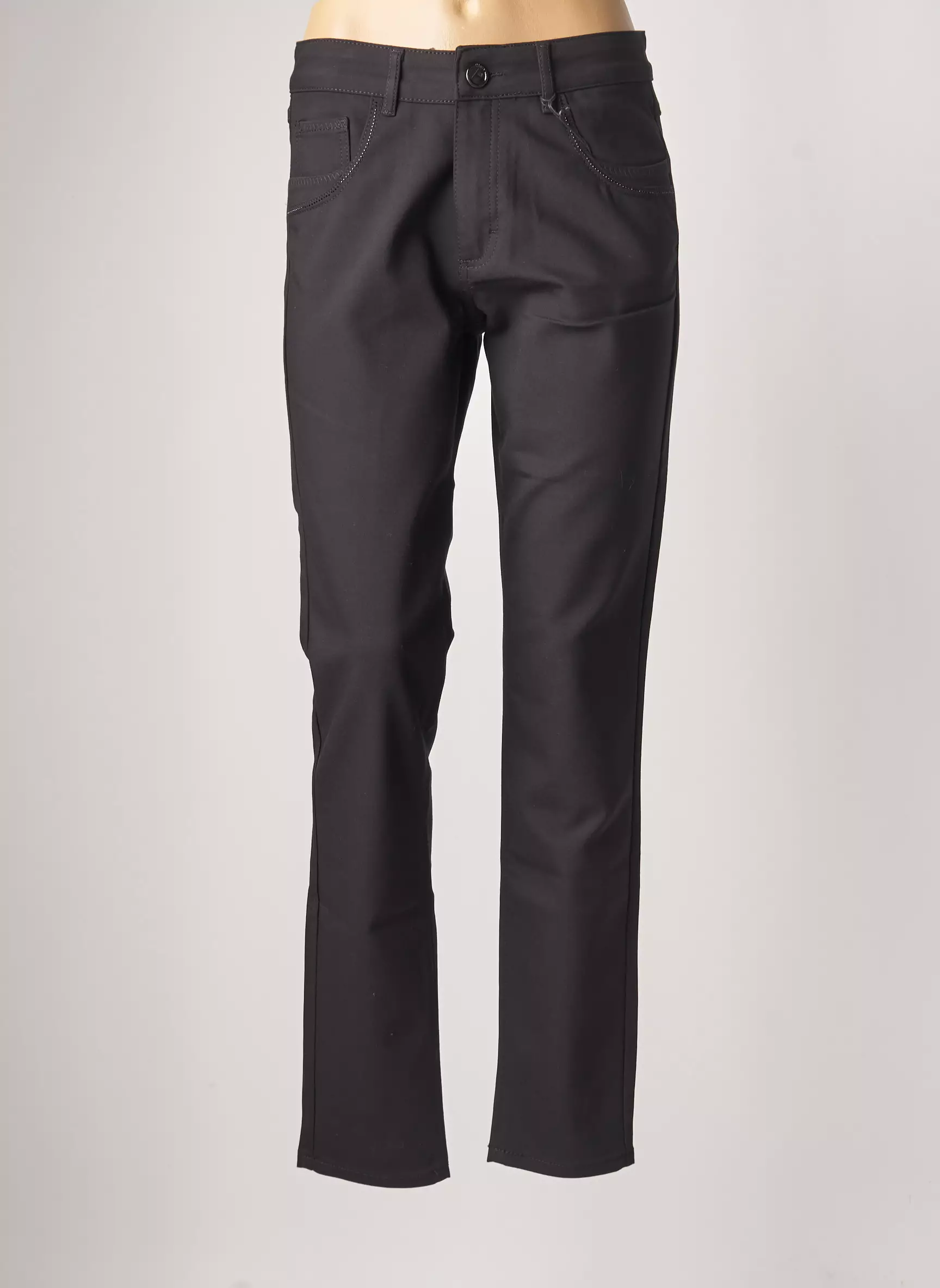Para Mi Pantalons Slim Femme couleur noir