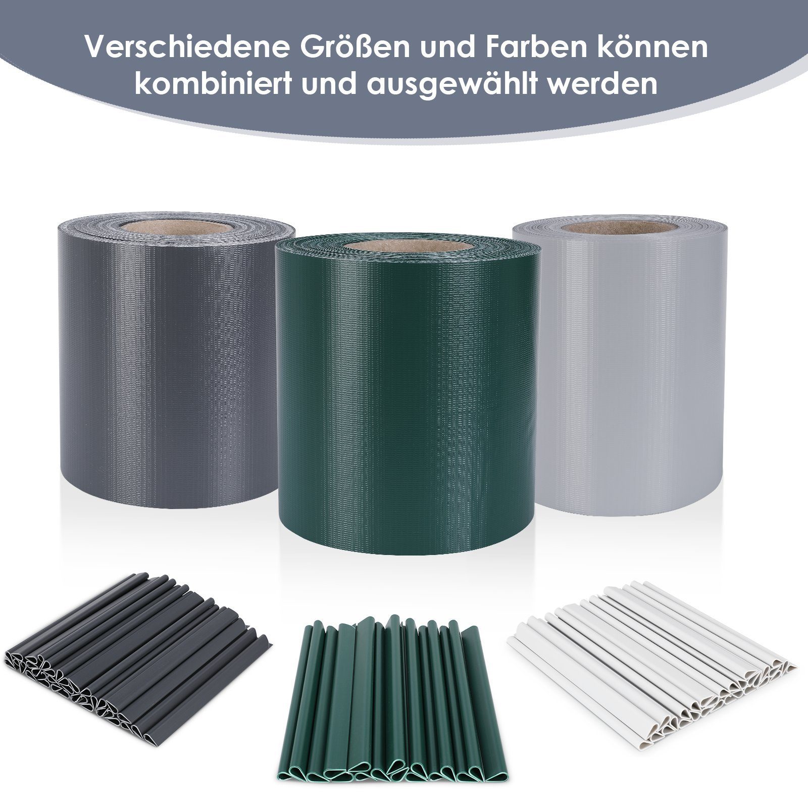 Femor Sichtschutzstreifen PVC Sichtschutzstreifen Für Doppelstabmatten