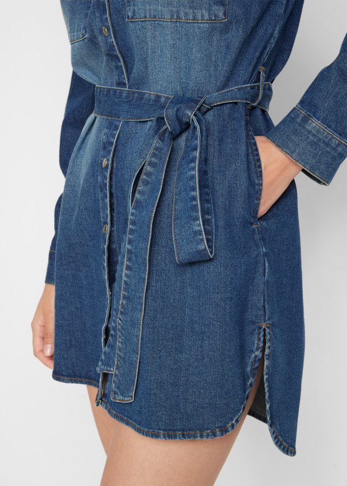 Jeanskleid mit Gürtel