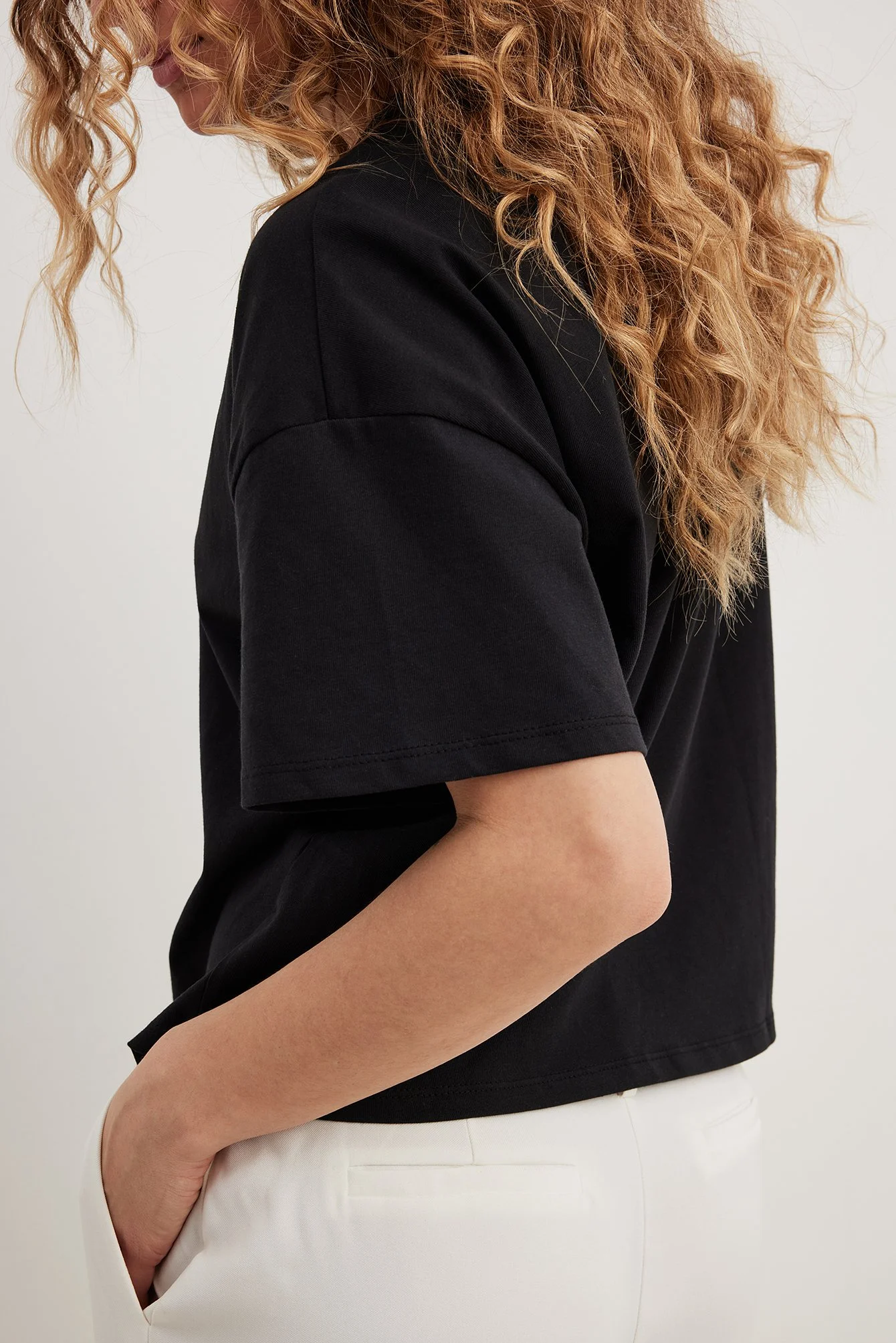 Oversize-T-Shirt mit 3/4-Ärmeln